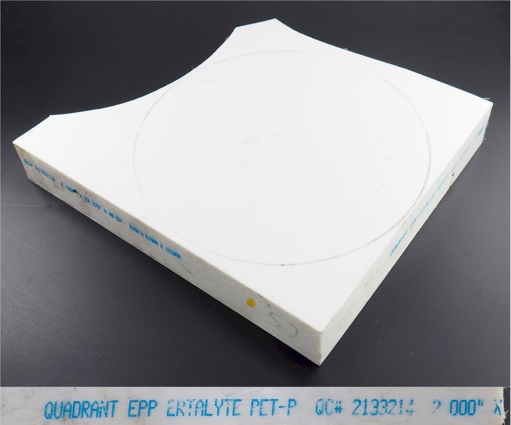 Ertalyte PET-P PLASTIC Solid Irregular Square Block 12-3/4" x 11-3/16" x 2"