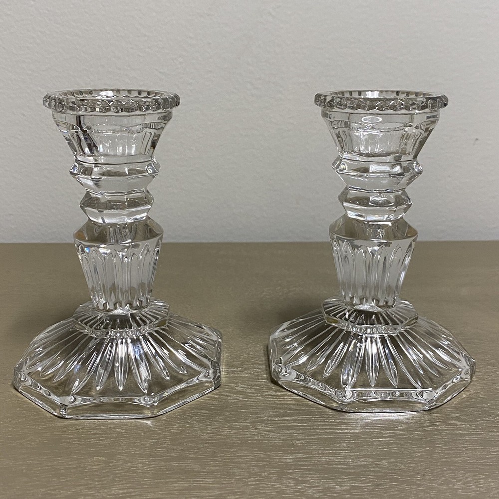 Vintage Lead Crystal Candlestick Holders (Western Germany)