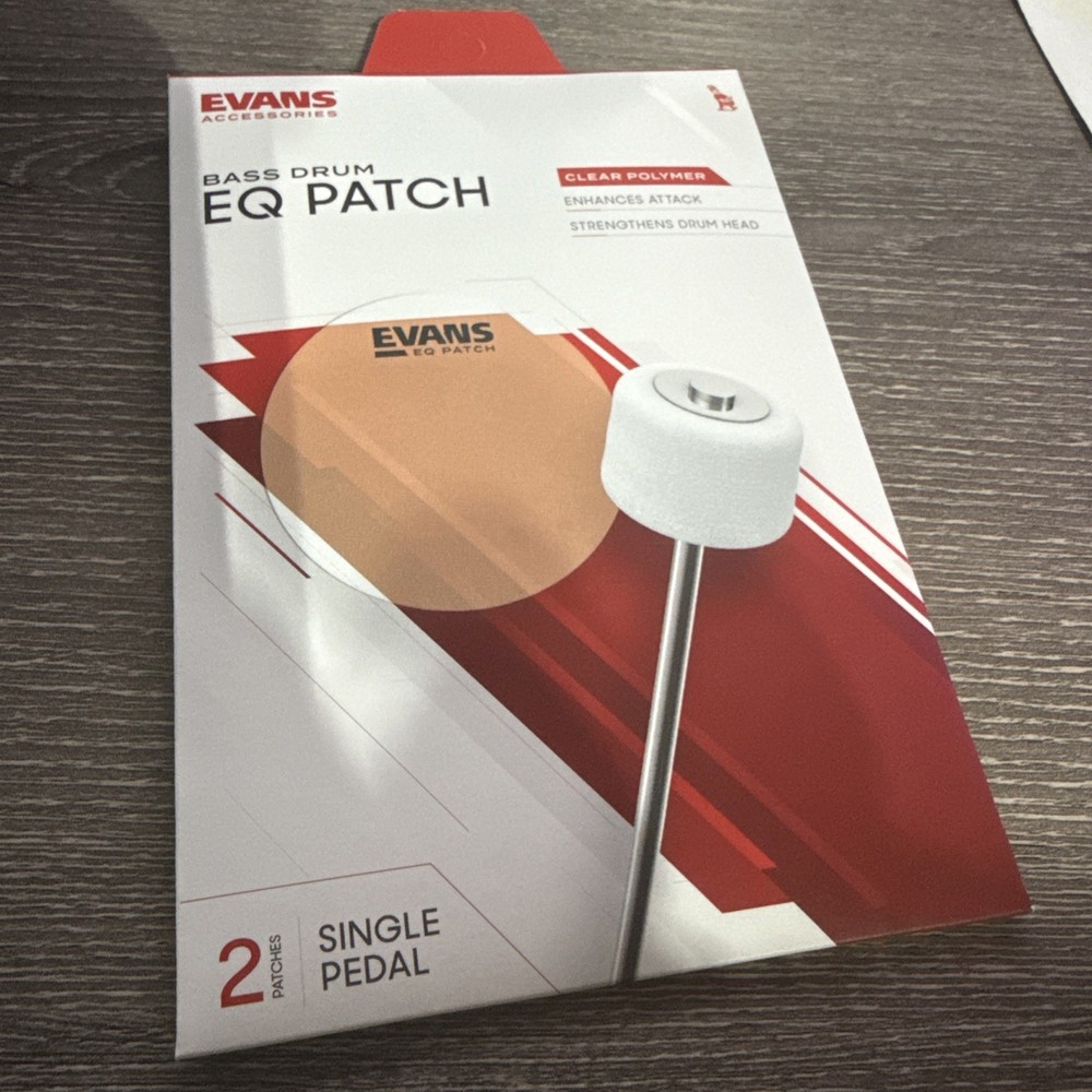 Evans EQPC1 EQ Single Pedal Kick Drum Patch, Clear Plastic | FREE SHIPPING