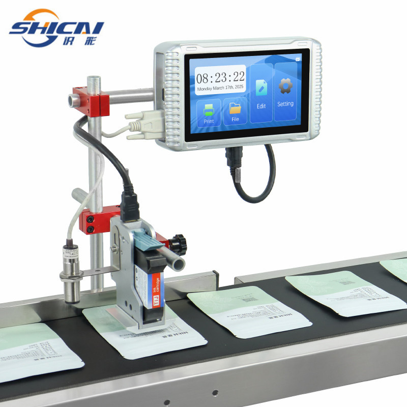 Automatic inkjet printer without conveyor printing expiration date