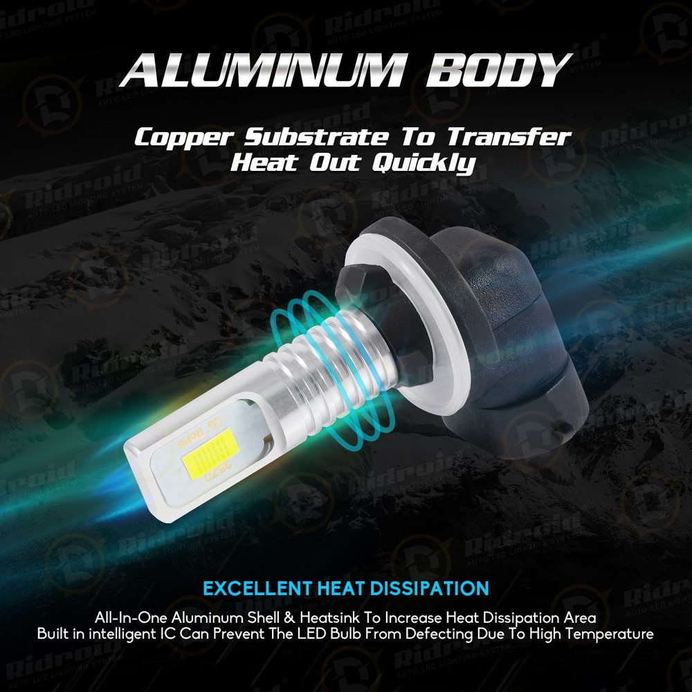 2x 881 LED 12V Car/Tractor/Golf Cart Fog Light Bright Bulbs 862/886/889/894/896