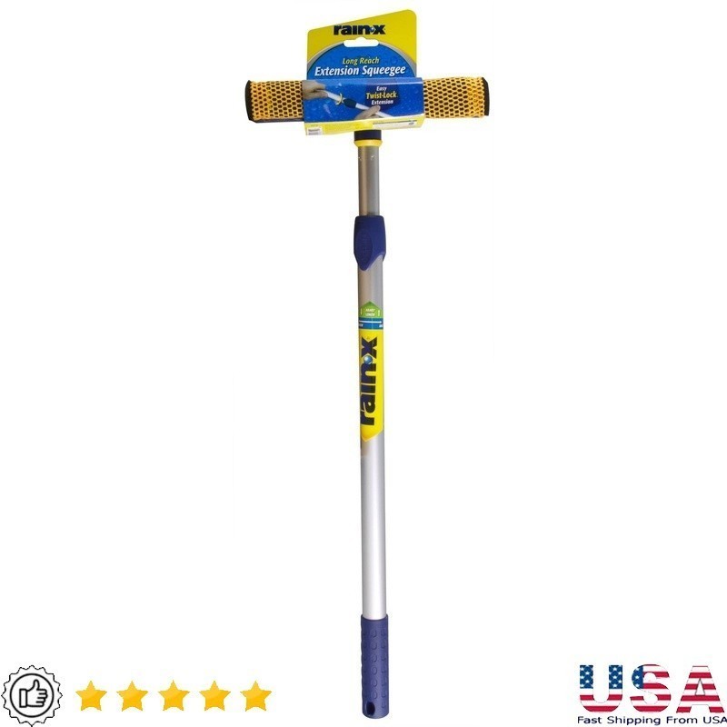 Windshield Squeegee Tool W/ Extension Handle Flow-Thru Design Car Home Cleaning