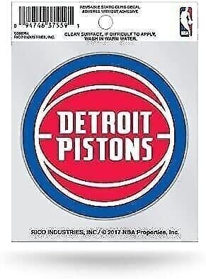 Detroit Pistons 3 Inch Flat Static Cling Decal