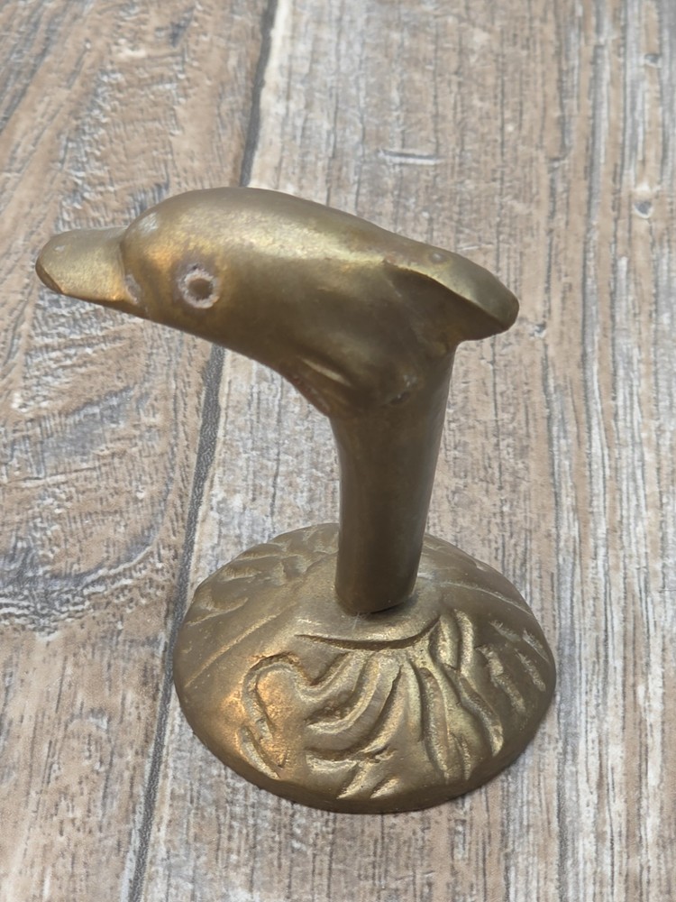 Solid Brass, Dolphin Jumpin Wave,. Flipper. India. Keepsake collectable