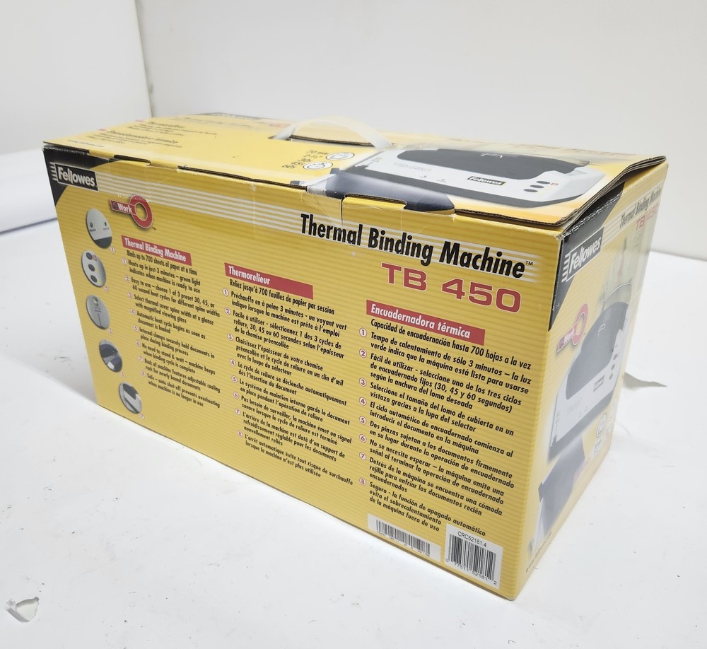 NEW! ~ Fellows TB450 Thermal Binding Machine