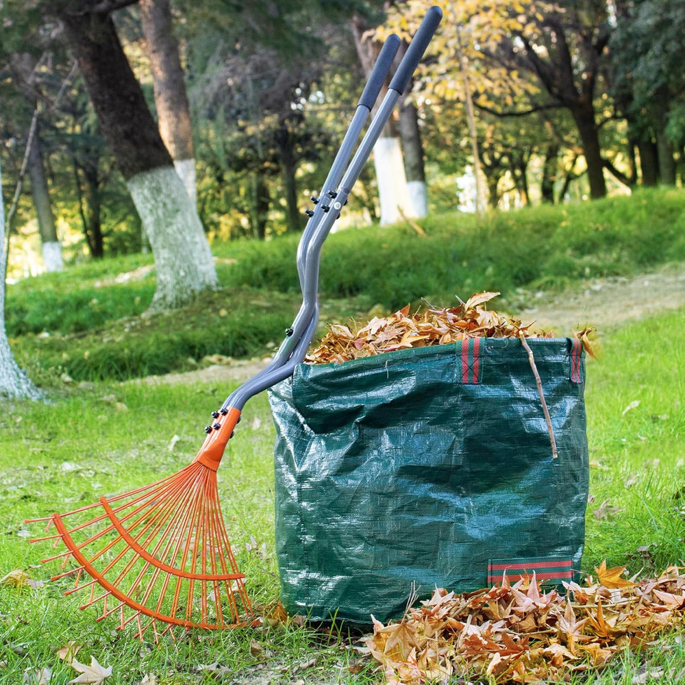 Rake for Leaves, Heavy Duty Leaf Picker Upper & Leaves Scooper, Leaf Grabber wit