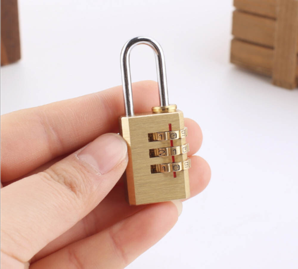2X Mini Digits Number Padlock Brass Combination Lock Password Lock Password Code