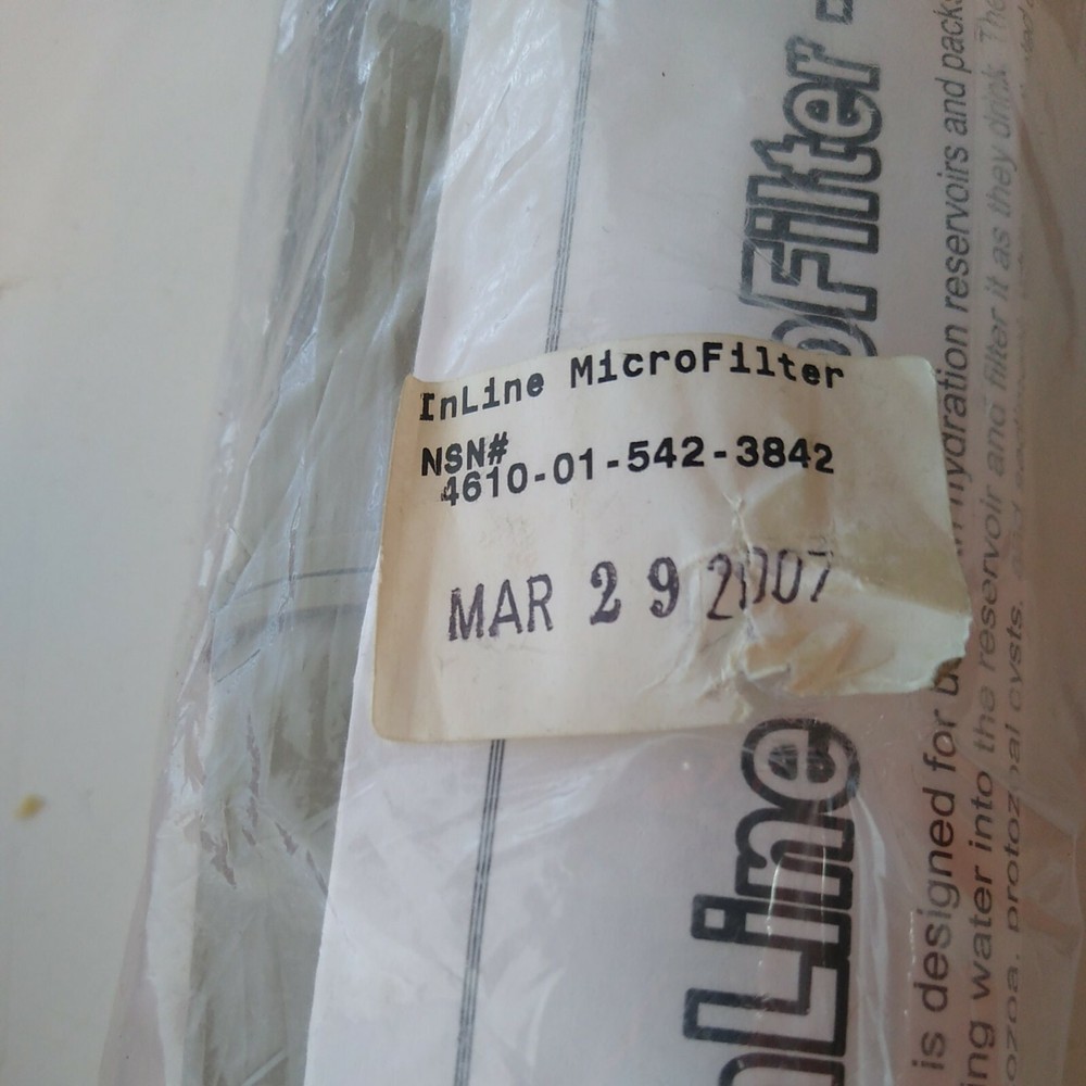 USMC Issued MSR Water InLine Micro Filter Hydration Pack Coyote April 2007