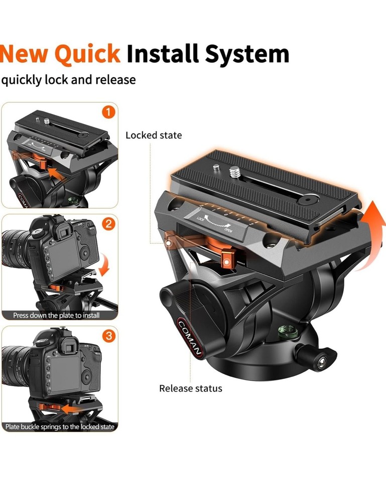 Coman Professional Video Camera Monopod Q6