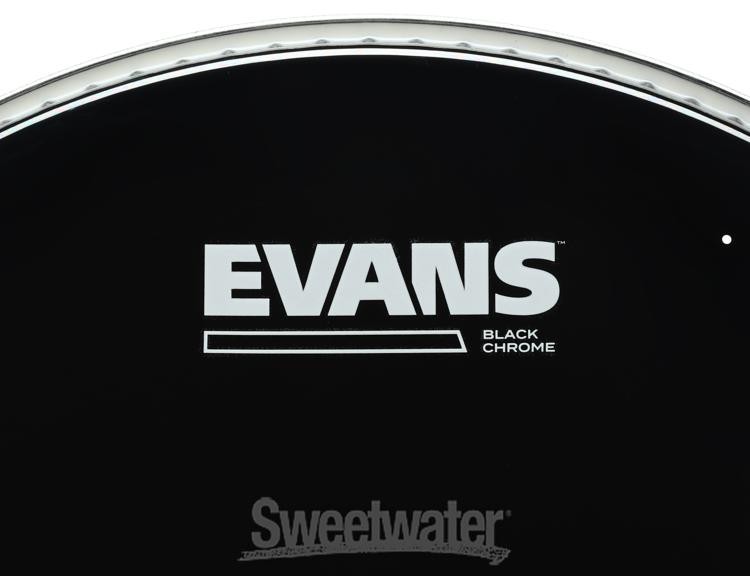 Evans TT12CHR Black Chrome Tom Batter Head - 12"