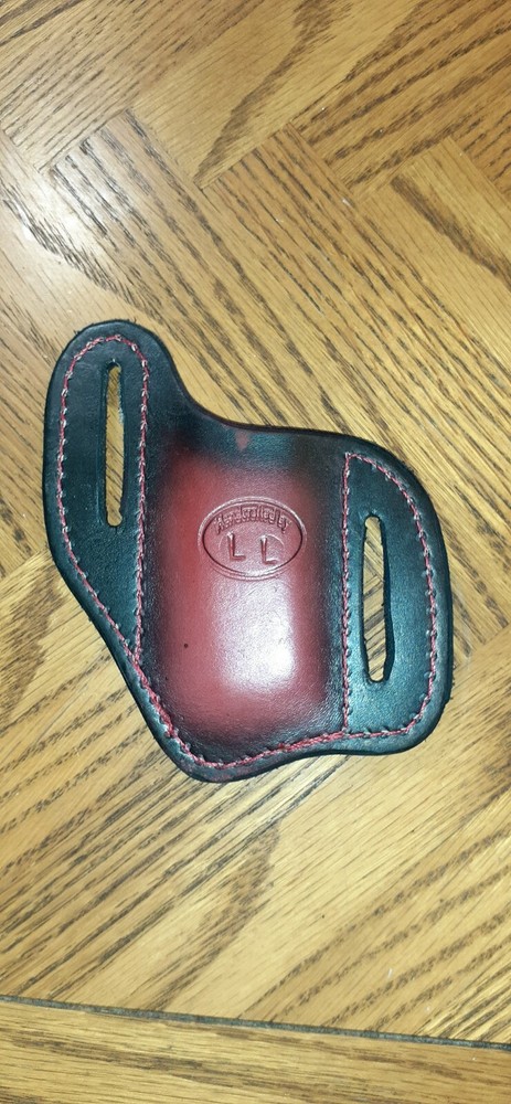 Handcrafted leather folding knife sheath