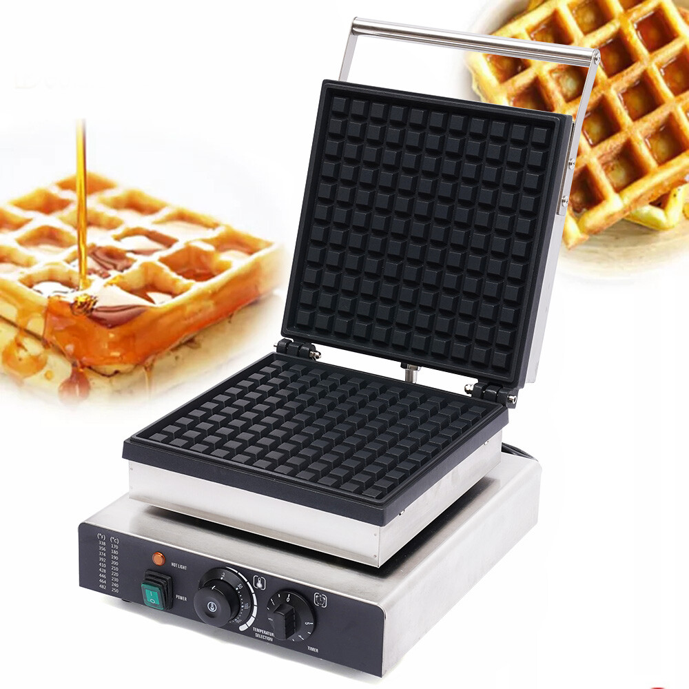 110 V Commercial Waffle Maker Rectangular Stainless Steel Body Waffle Maker New