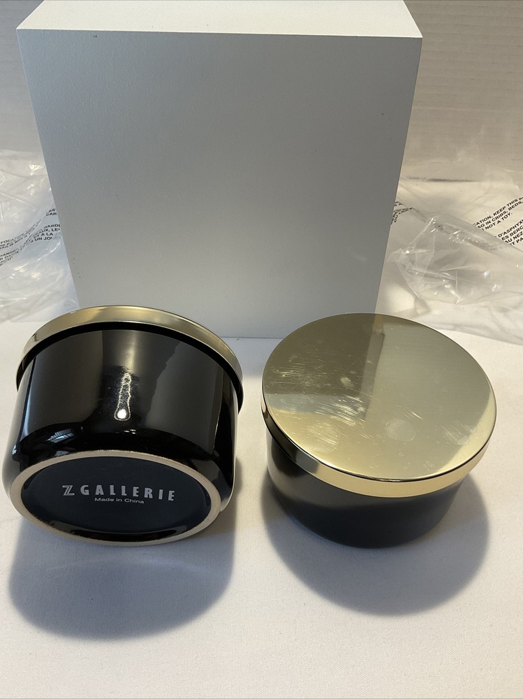 Z galleries multi used storage dual black ceramic containers New