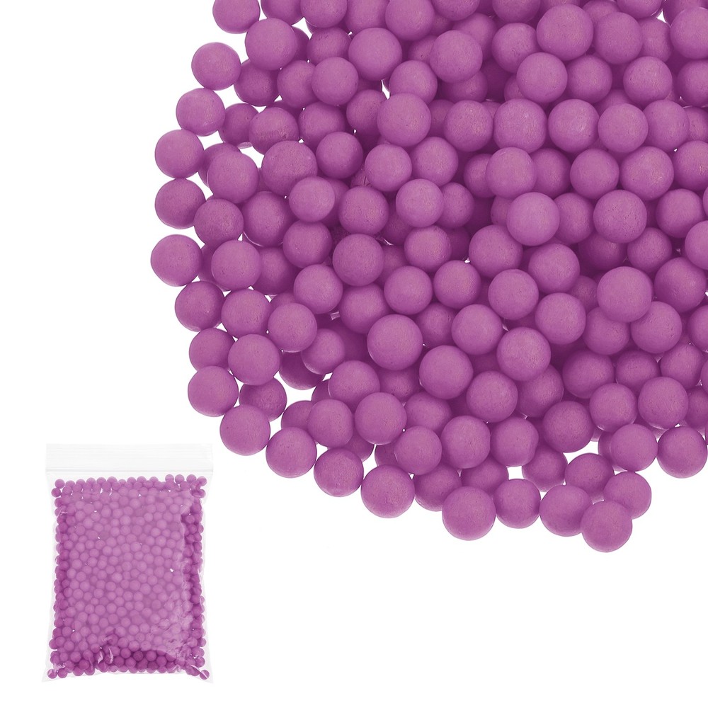 Foam Beads, 7-9mm Mini Small Balls Polystyrene Beads Rose Red