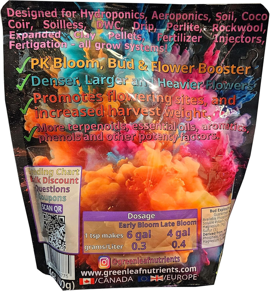 Bud Explosion PK Bloom Budding Fruiting Flowering Booster for Soil and Hydrop...