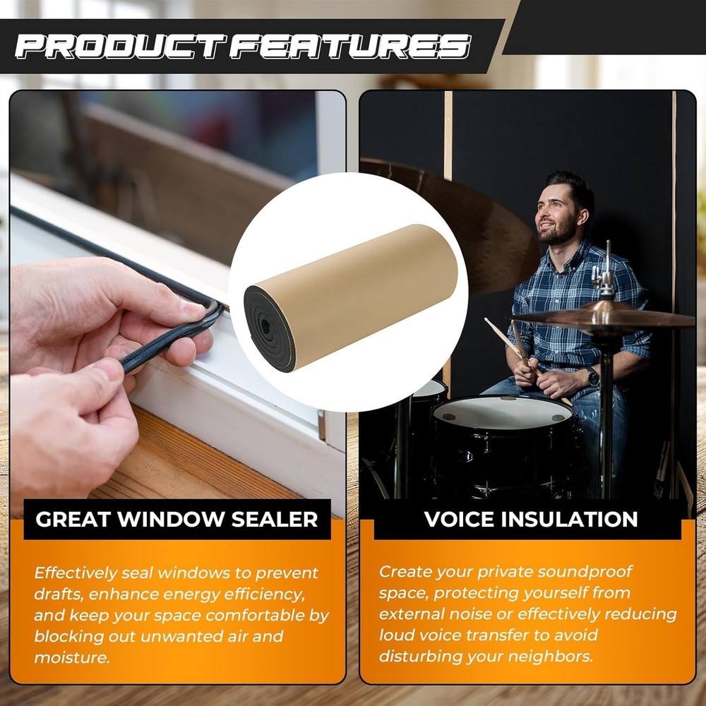 Durable Sponge Neoprene Rubber Sheet - Cut to Size for DIY