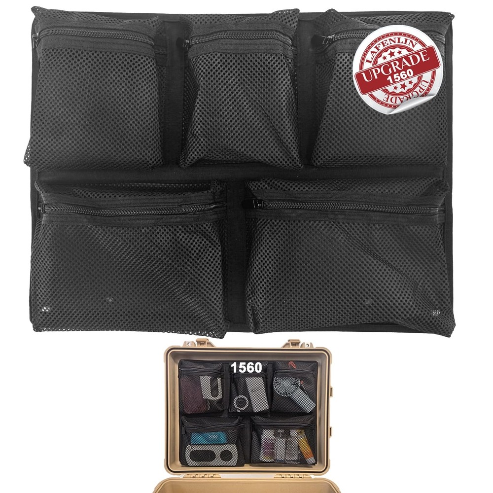 Pelican 1560 Case Lid Organizer: Maximize Space & Secure Gear with Mesh Panel