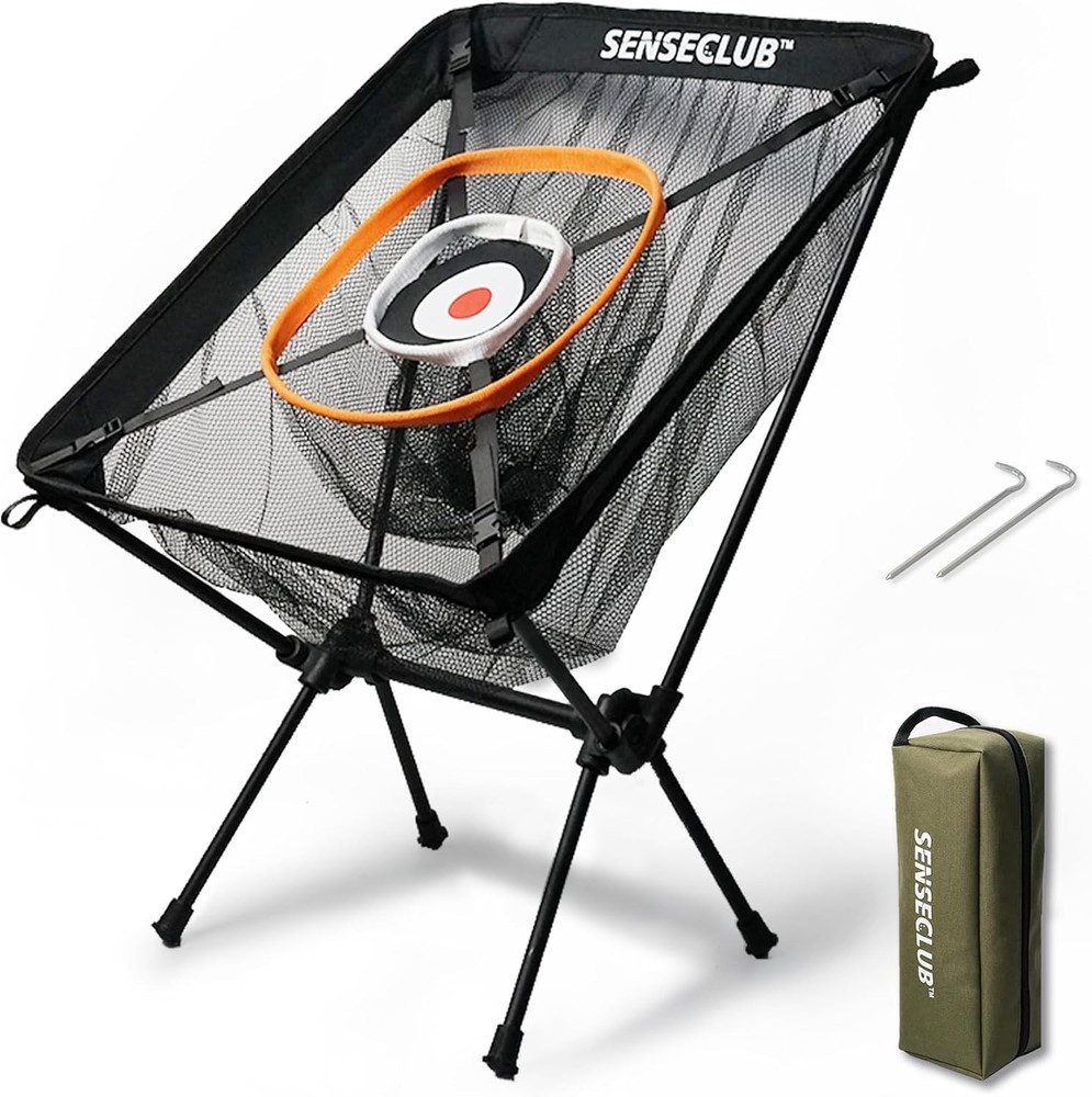 Foldable Chipping Net W/ Mat & Balls Indoor Golf Practice Chipping Target
