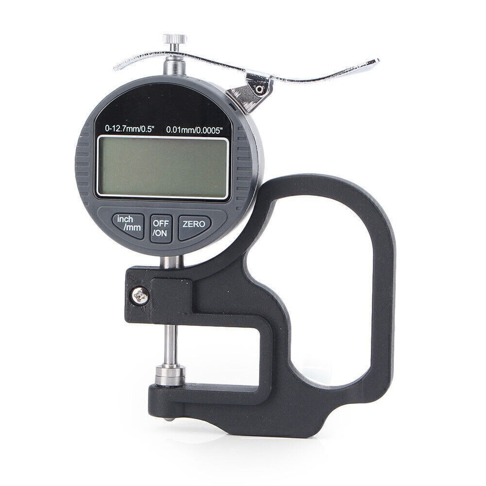 Digital Thickness Meter Electronic Micrometer 0.01mm LCD Handle+Box 12.7mm 0.5"
