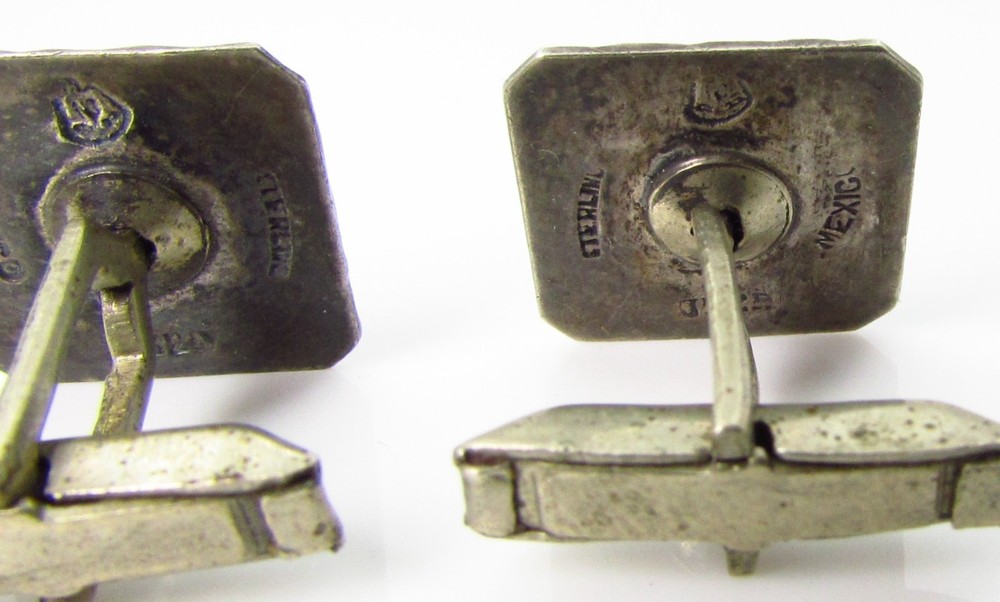 Sterling Front Cufflinks with a W Monogram From Mexico
