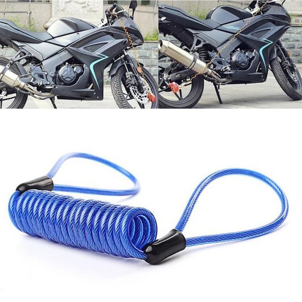 Disc Lock Reminder Minder Disk Cable Coil, Motorcycle/Motorbike Scooter Security