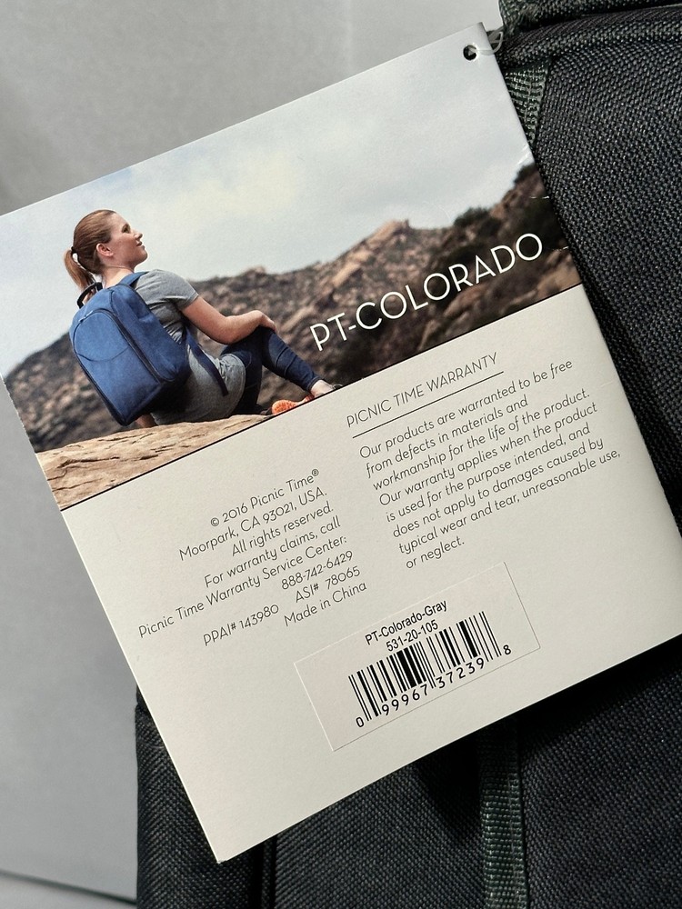 PT-Colorado Picnic Cooler Backpack--Includes Service for 2 + Section for 20 cans