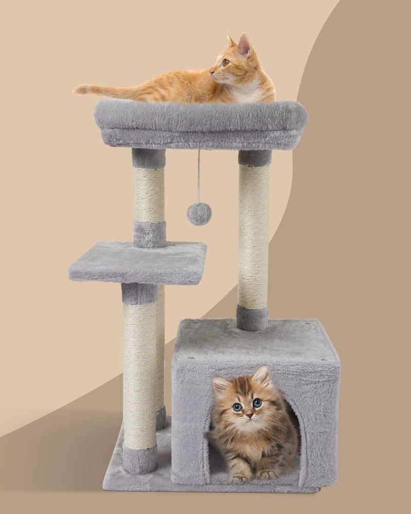 Indoor Cat Tree Tower with Scratching Posts Activity Center
