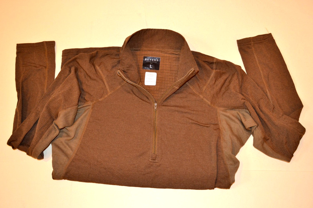 Beyond Clothing A1 Aether COYOTE LS Pullover Base Layer Size L-Reg