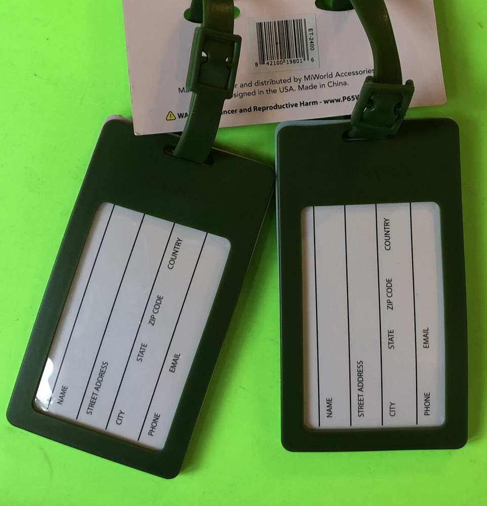 🏷️🧳 ELLEN TRACY LUGGAGE TAGS 2 PACK NEW! 🧳🏷️