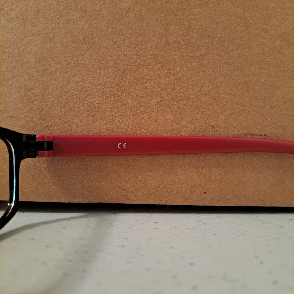Spektrum Eyeglasses Blue Light Black Maroon Square Frames U-74