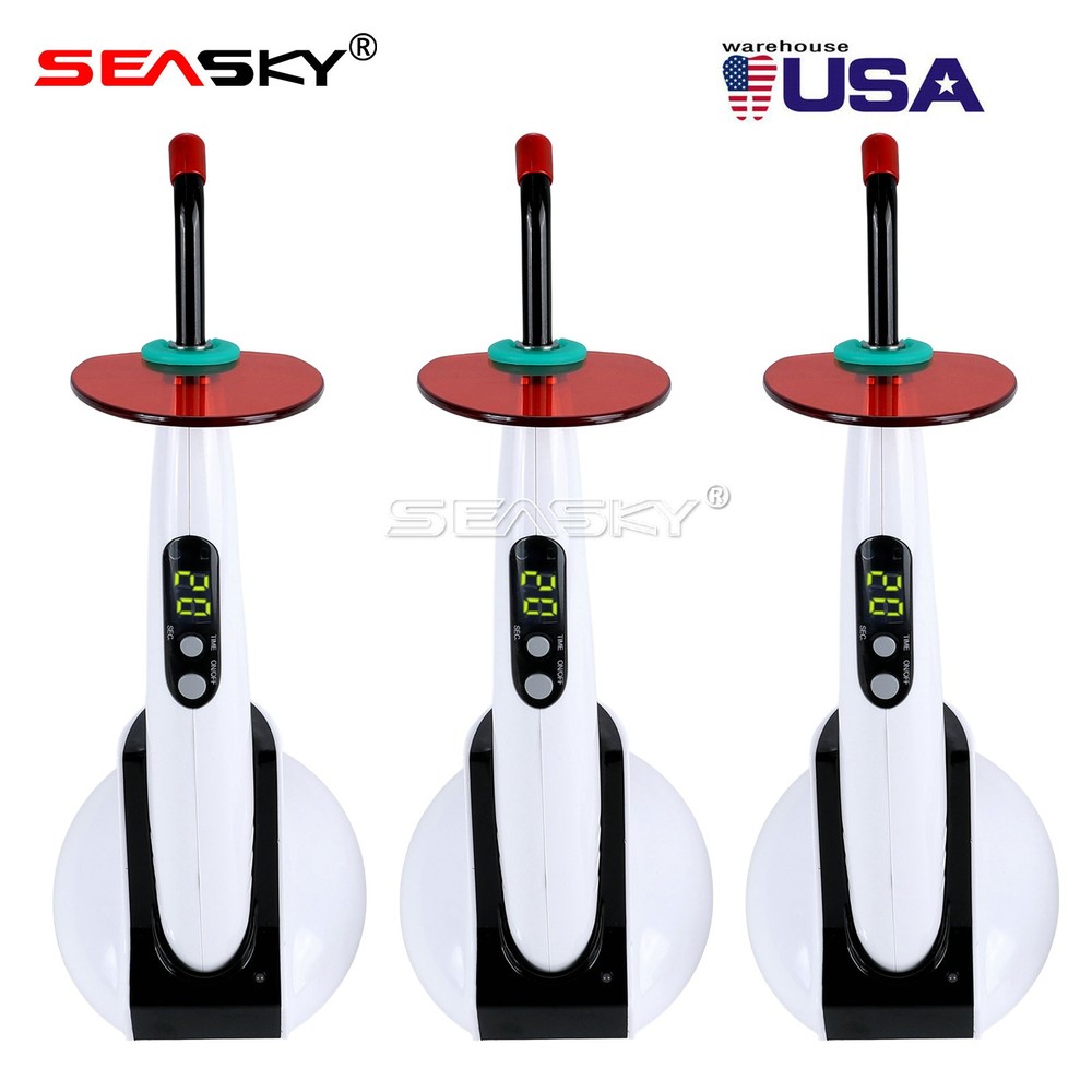 5 Dental Wireless LED.B Curing Light Lamp Cordless Adjustable Working Time USA