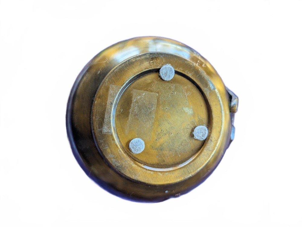 Decorative Metal Planter Pot with Floral Design