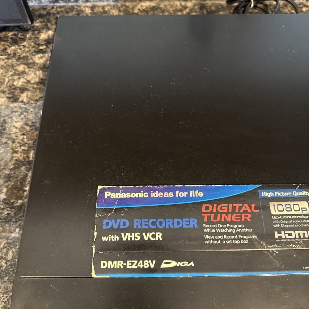 Panasonic DMR-EZ48V DVD VCR Combo Record UNTESTED Might Work No Remote