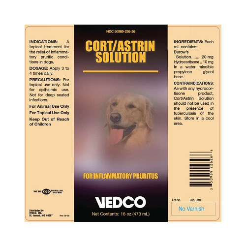 Cort/Astrin Solution & Hydrocortisone For Inflammatory Pruritis in Dogs, 16 oz