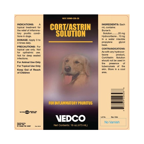 Cort/Astrin Solution & Hydrocortisone For Inflammatory Pruritis in Dogs, 16 oz
