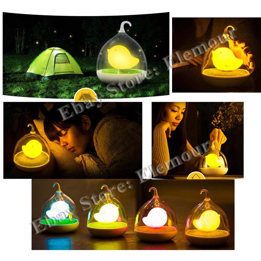 Rechargeable Dimmable Touch Control Portable Night Light Birdcage LED Lamp