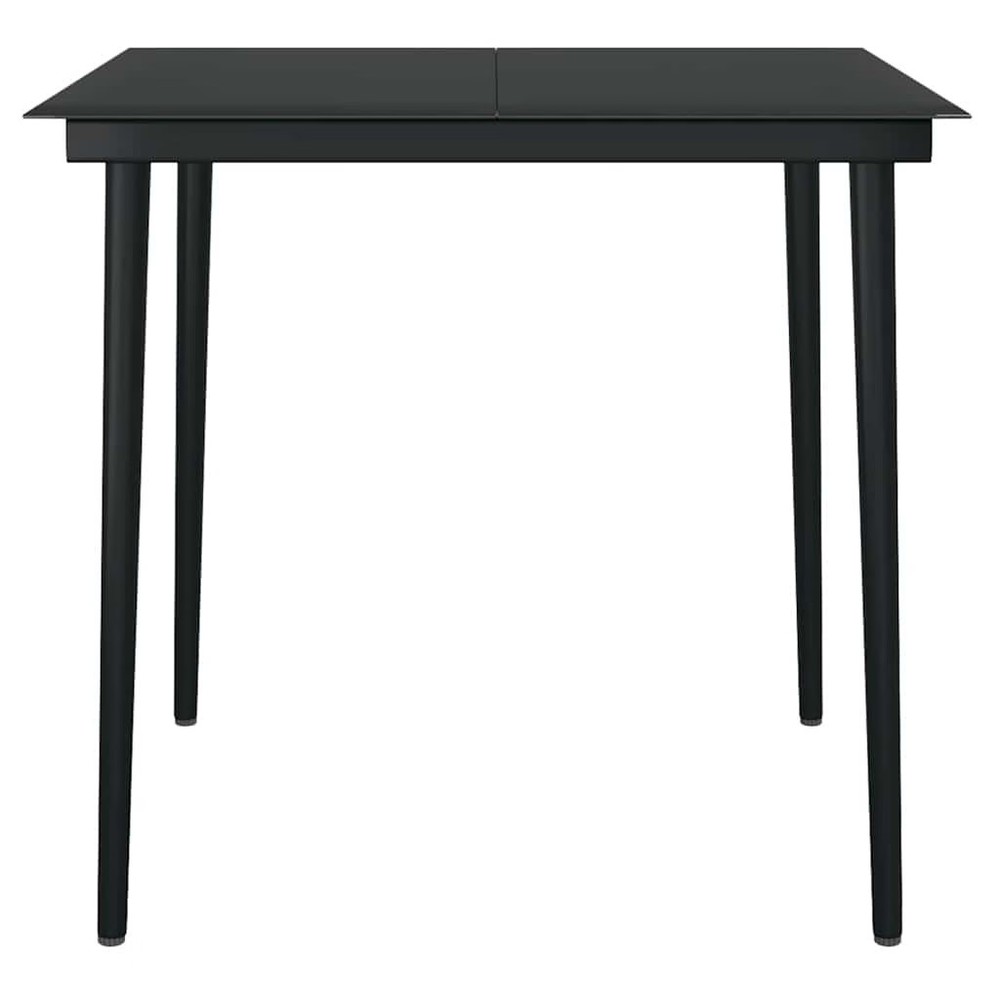 Garden Dining Set Black, Dark Grey