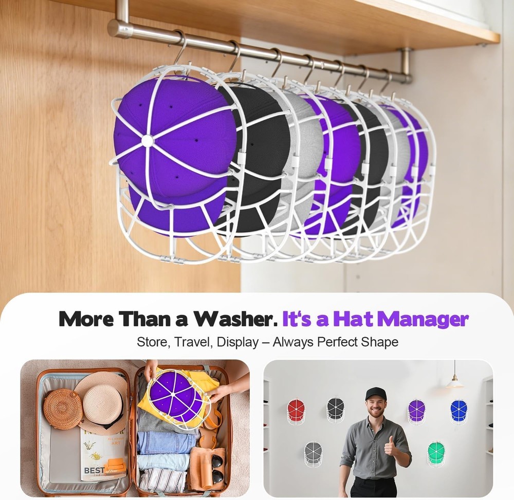 Structured Cap Shaper and Washer Cage – Secure & Space-Saving Storage Solution