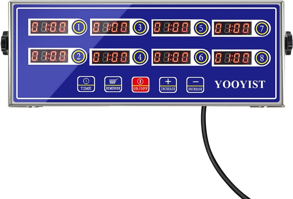 Professional Commercial 8-Channel Multi-Kitchen Timer