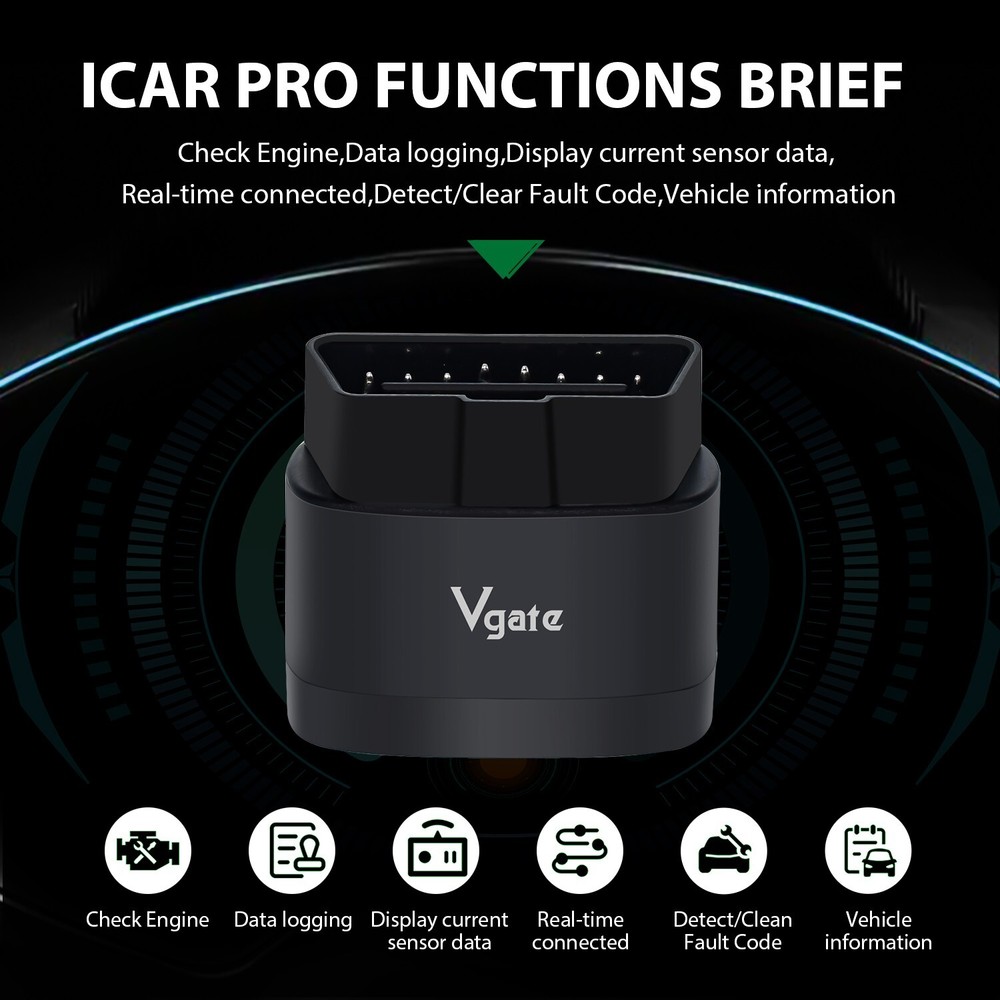 Vgate iCar Pro 2S Bluetooth 4.0 Scanner Tool Code Reader Adapter OBD2 Diagnostic