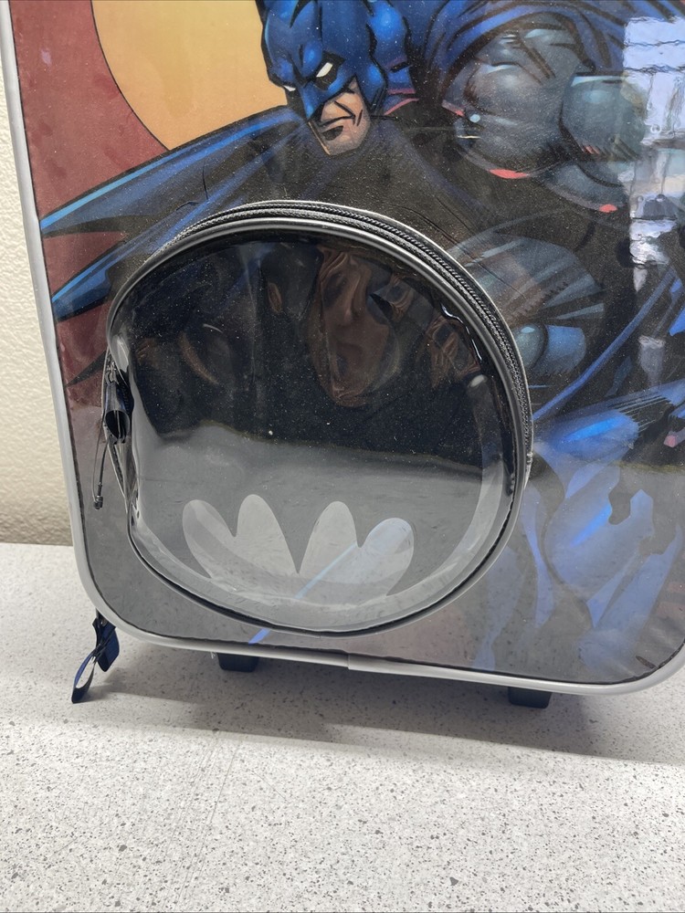 Blue Batman Children Rolling Suitcase