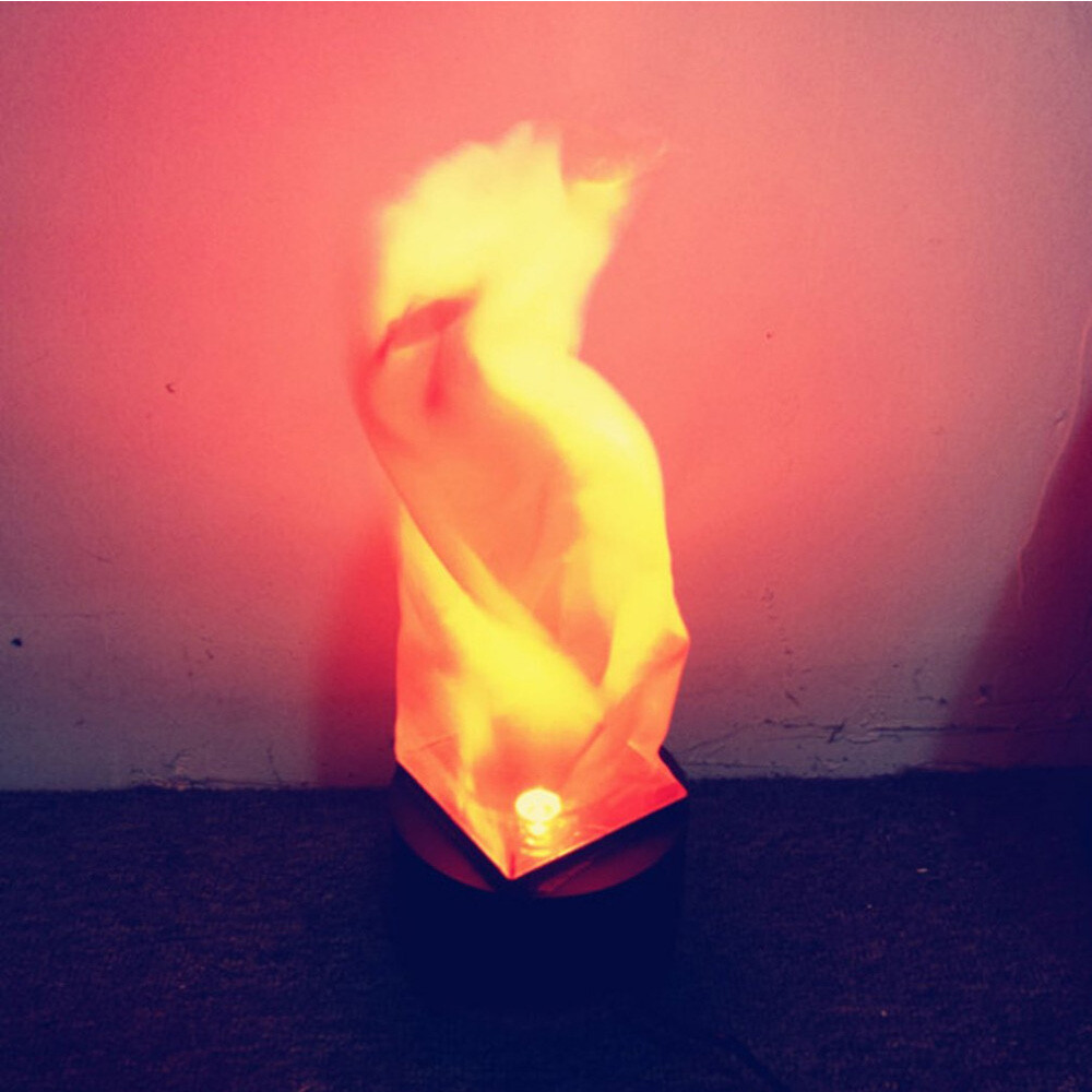 3D Fake Fire Flame Effect Night Light LED Artificial Flickering Fire Lamp US