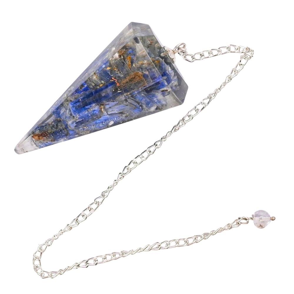 Kyanite Orgone Crystal Pendulums