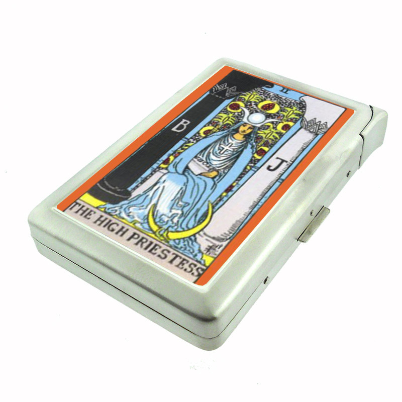 The High Priestess Tarot  D 23 Cigarette Case Built in Lighter