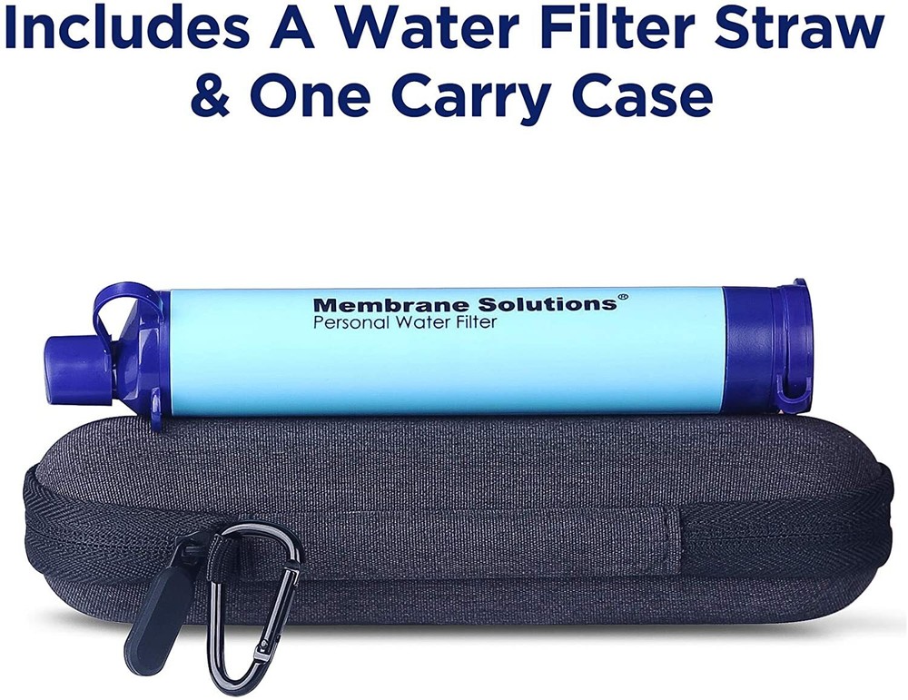 Personal Water Filter Straw Water Purifying Device|Travel Protective Carry Case