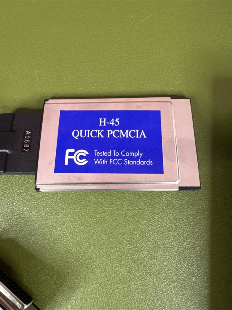 Quickcd PC Card Atapi Adapter w/ H-45 Quick PCMCIA Card & Cable Untested