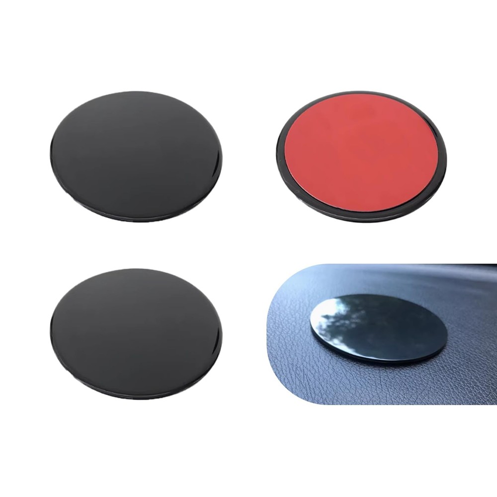 Ferianl 3PCS Adhesive Dashboard Pad Mounting Disk, 2.87" Pad, black