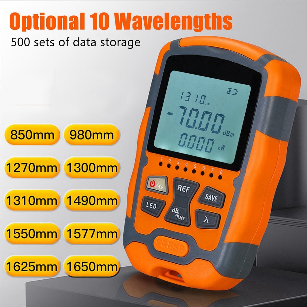 Mini Optical Power Meter Optical Fiber Cable Tester Multimeter With LED Light✈