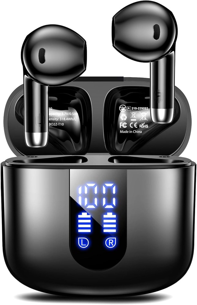 Wireless Bluetooth Earbuds with LED Display Charging Case for iPhone Android
