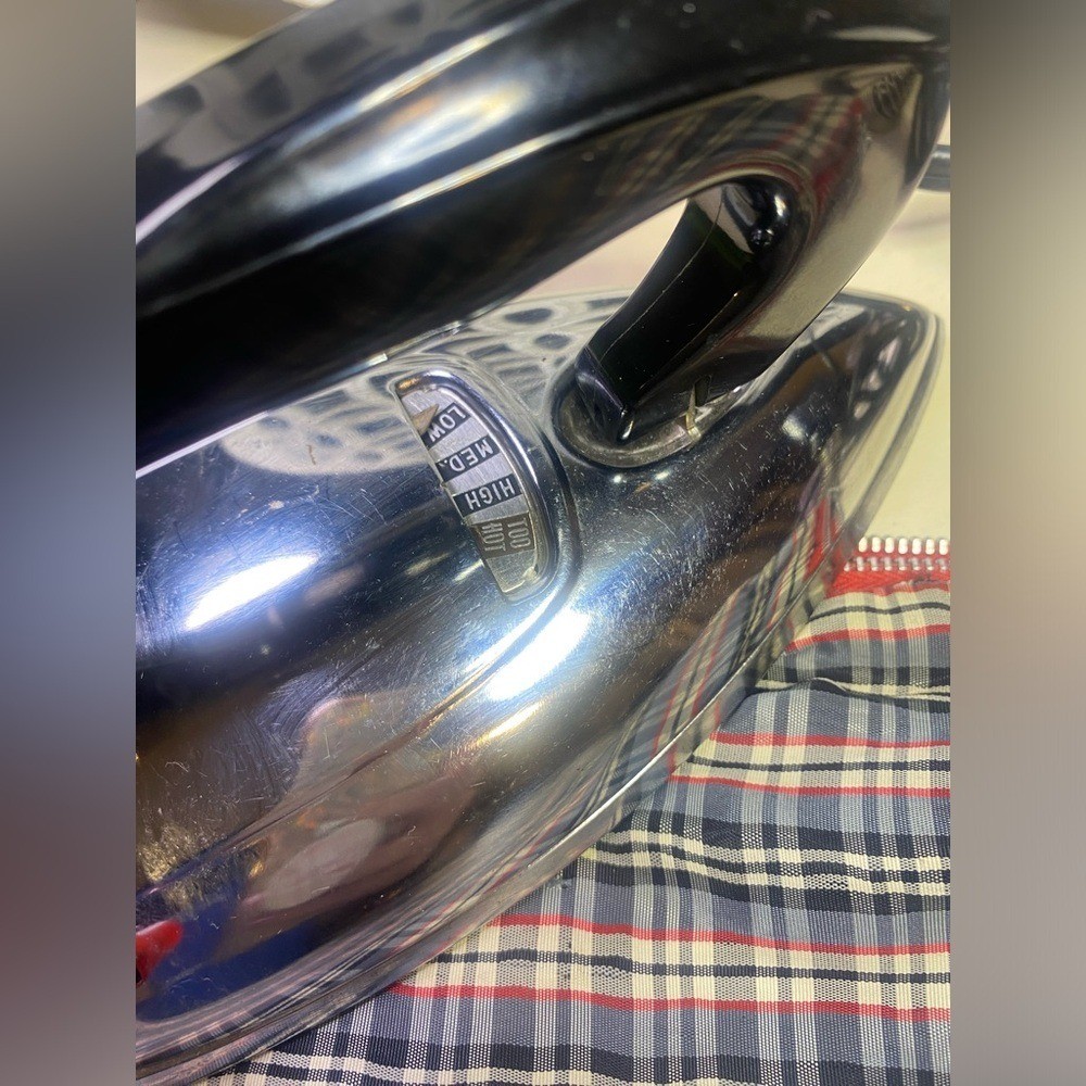 Universal Sleek Black and Silver Iron